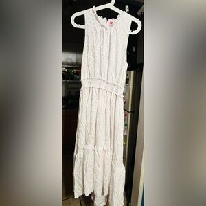 Lilly Pulitzer White & Gold Speckles Casual Hi-Low Dress